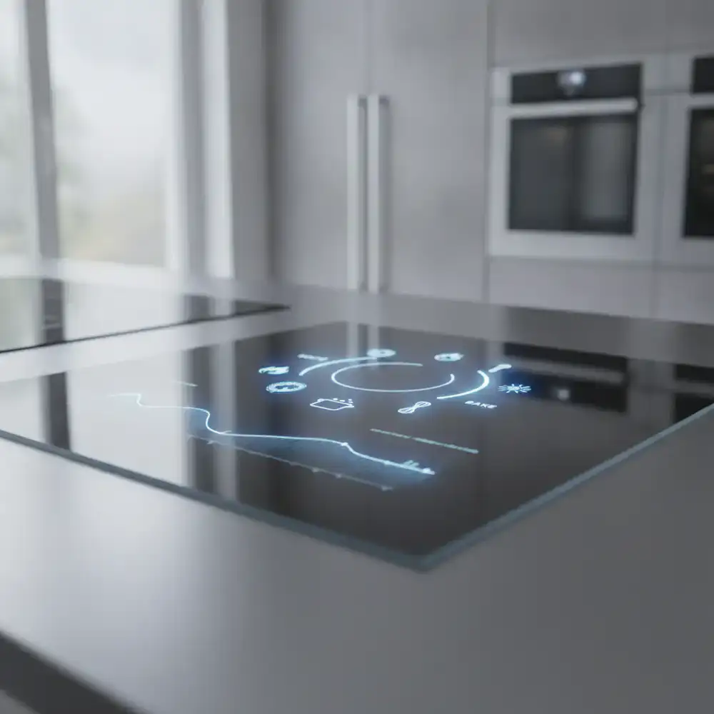 Close-up of an intelligent cooking interface