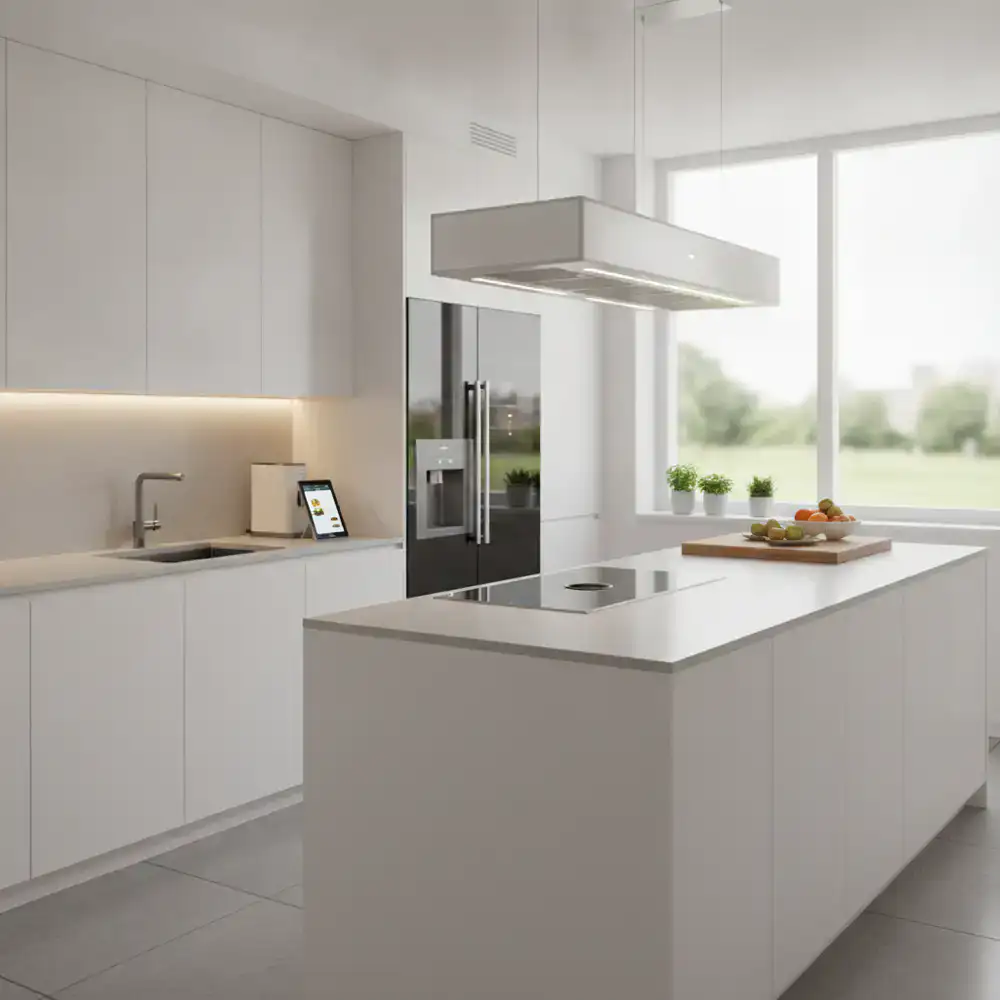 Modern smart kitchen with sleek appliances
